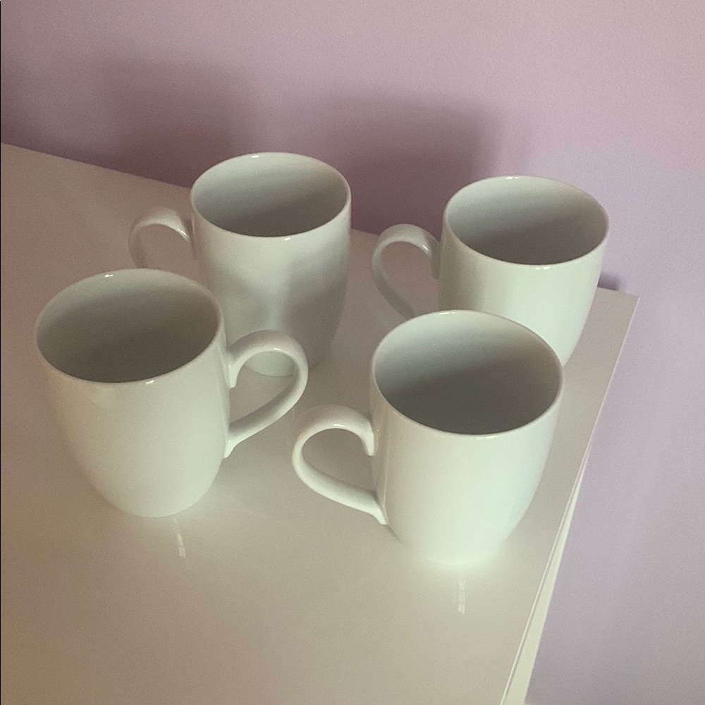 Classic White Ceramic Mug Set